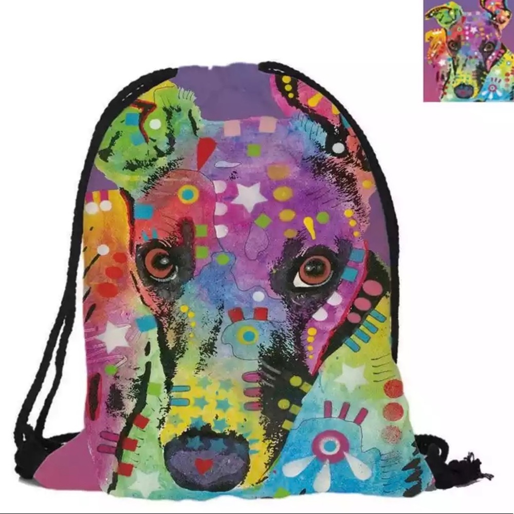 Greyhound Drawstring Bag